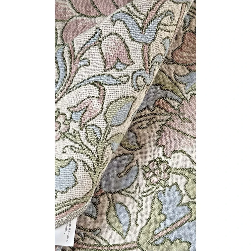 Morris & Co Kitchen Dish Towels Set of 2 Lodden 100% Cotton Fringe Pink Blue
